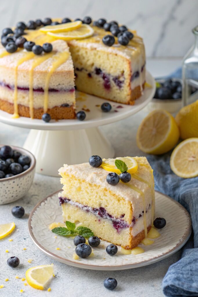 blueberry lemonade sponge delight