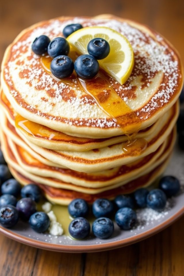 blueberry lemon ricotta pancakes