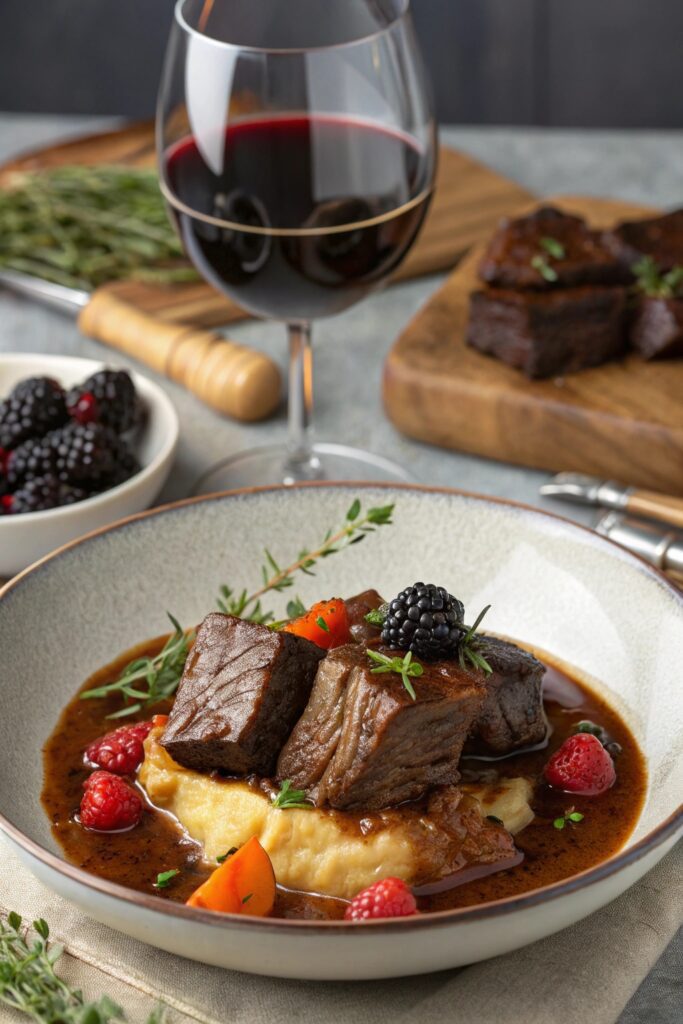 braised ribs zinfandel pairing