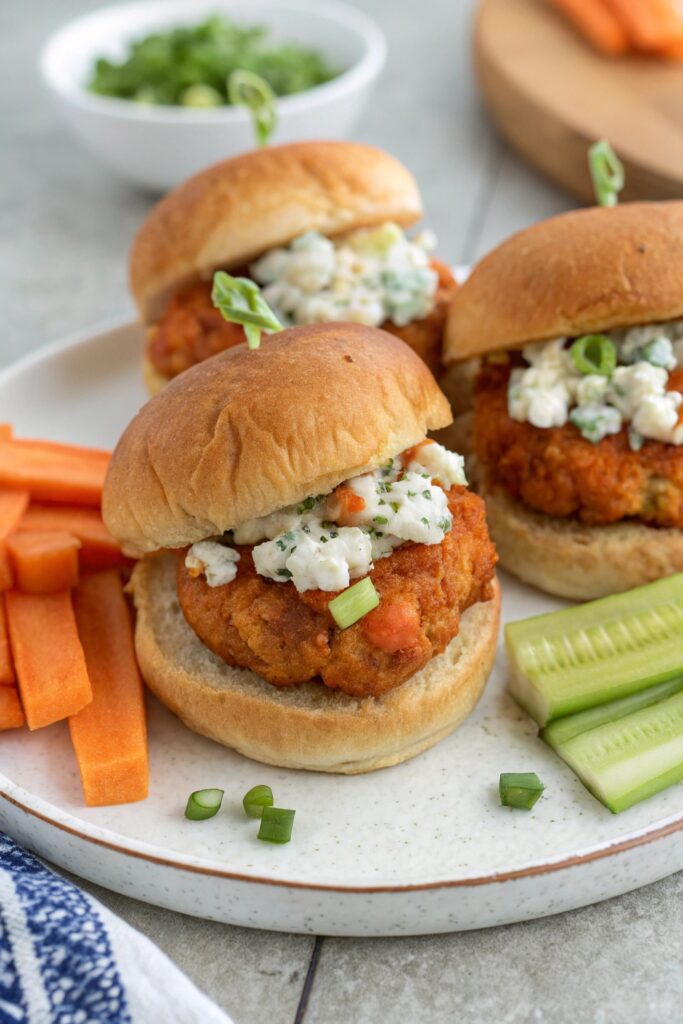 spicy buffalo chicken sliders