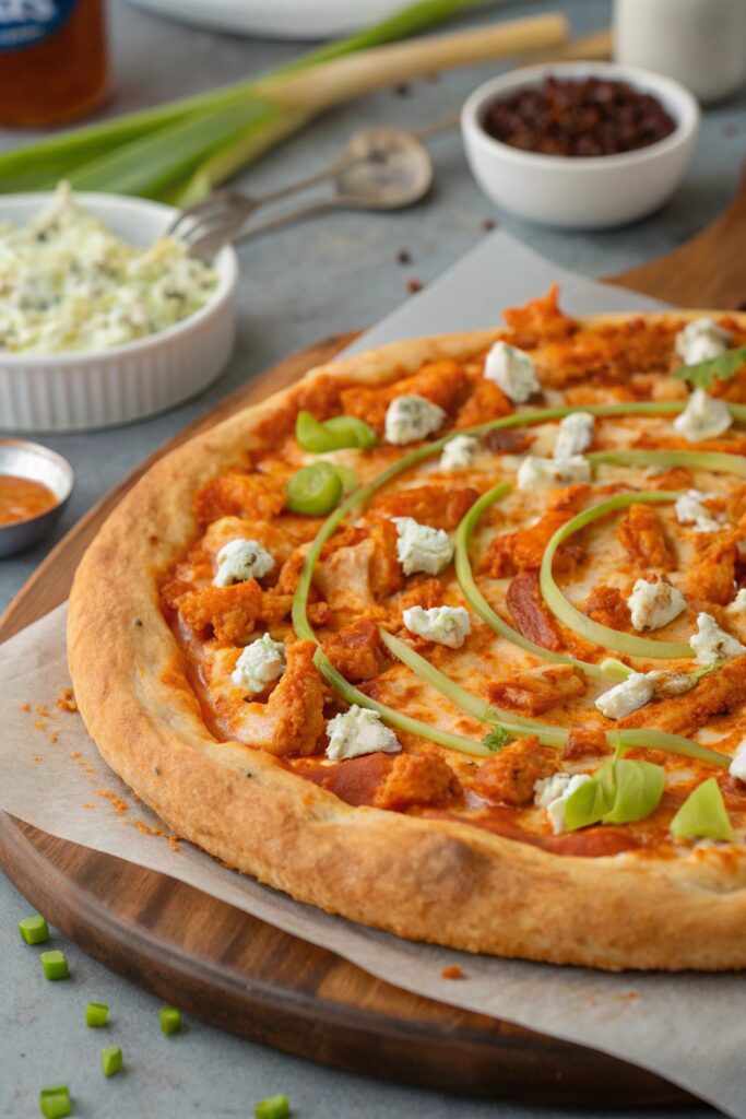 spicy buffalo chicken pizza