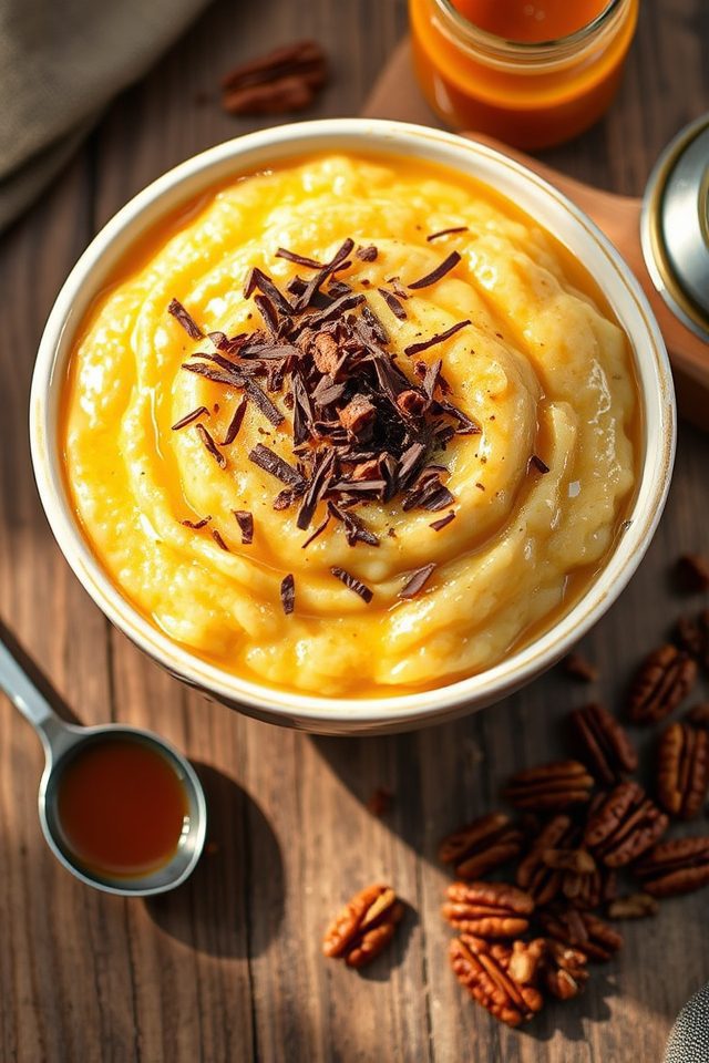 butterscotch infused creamy pudding