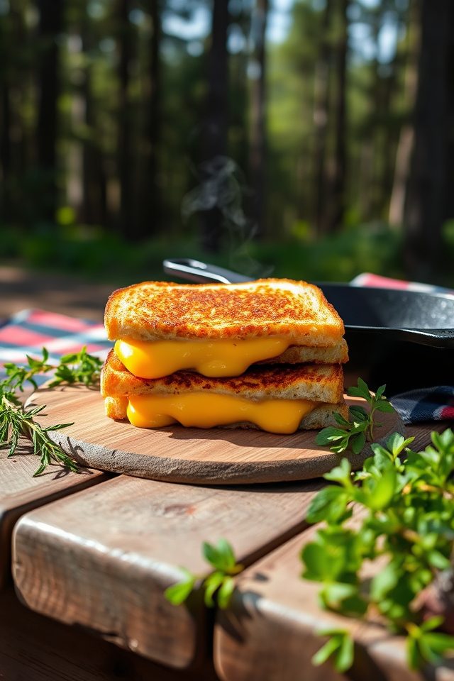 campfire grilled cheese delight