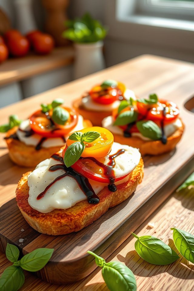 caprese salad on toast