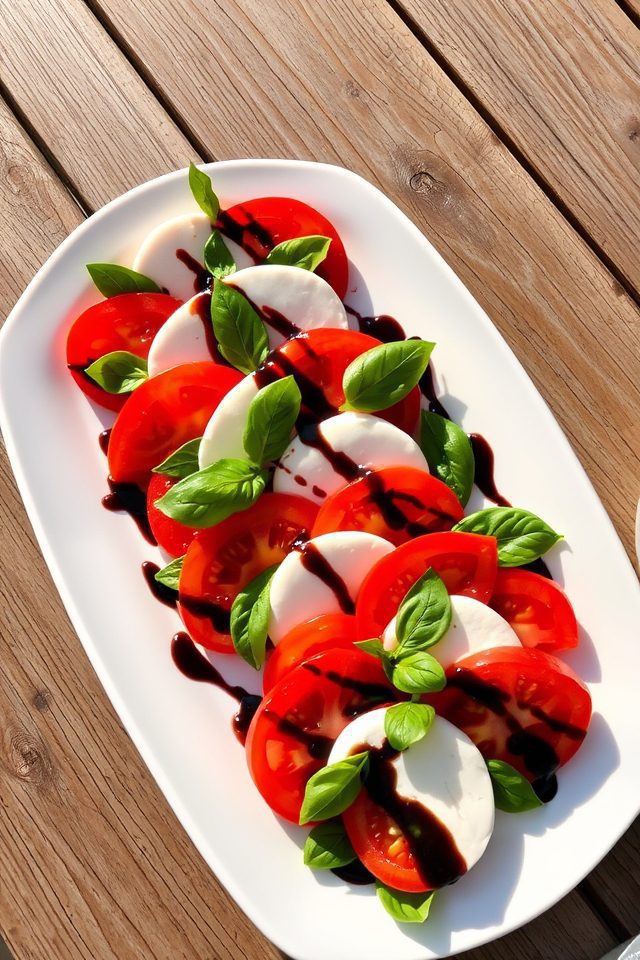 caprese salad with balsamic reduction