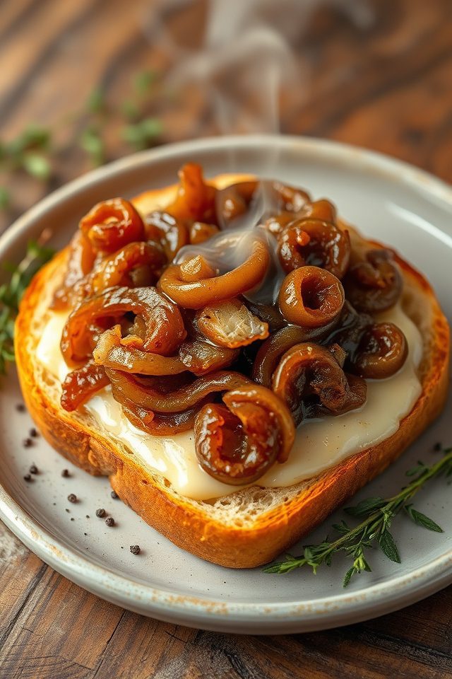 caramelized onion cheese toast