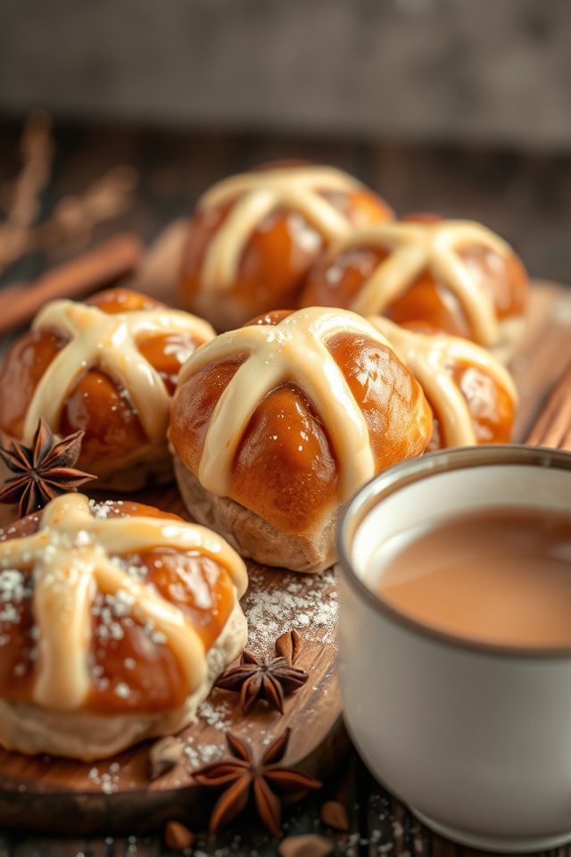chai spiced easter hot buns