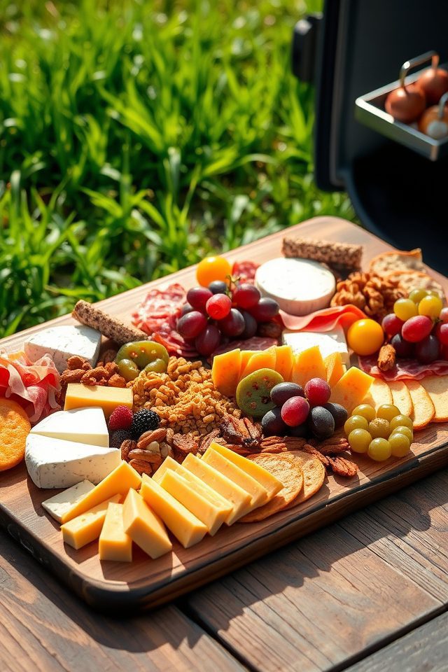 cheese meats fruits crackers