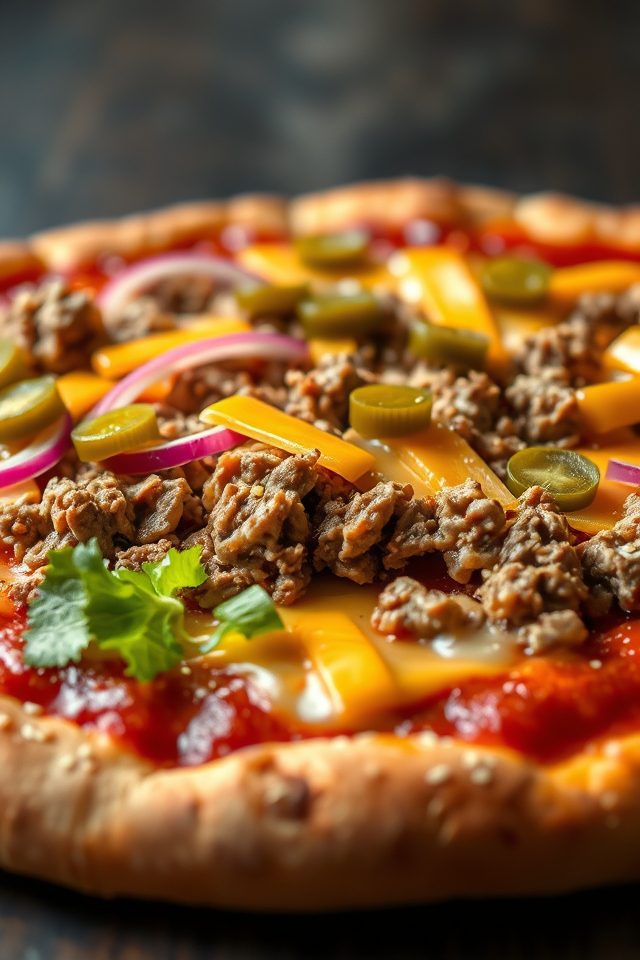 cheeseburger flavor in pizza