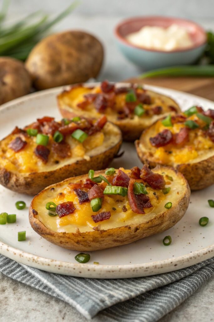 crispy cheesy potato skins