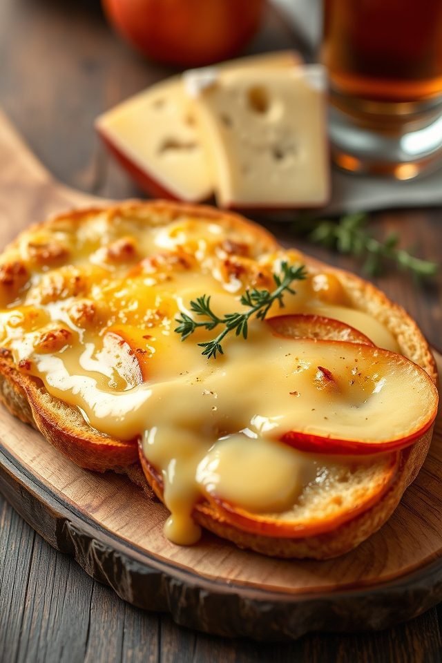 cheesy apple toast delight