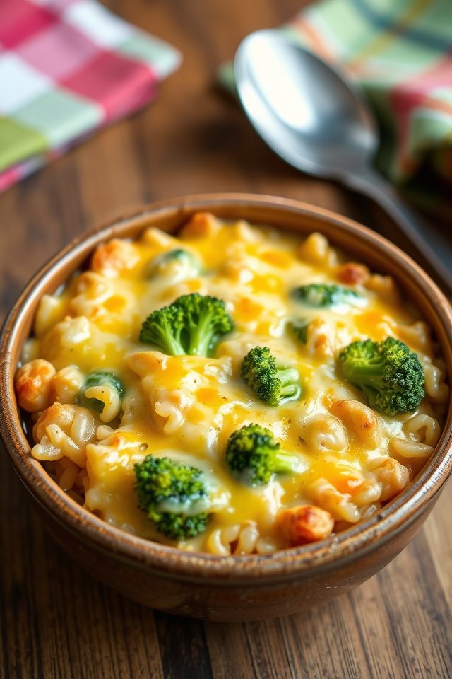 cheesy broccoli rice casserole