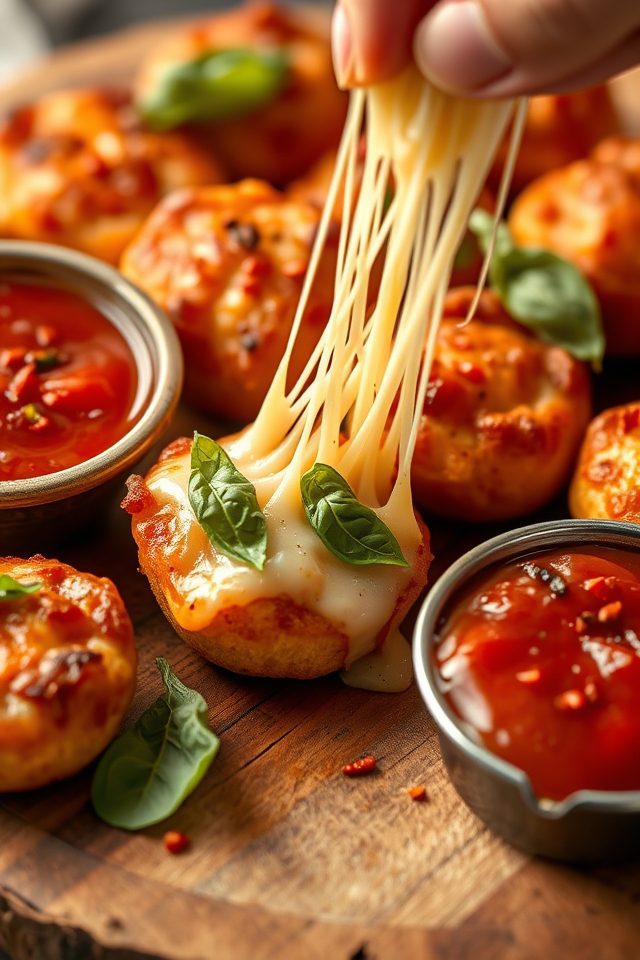 cheesy pizza dough bites