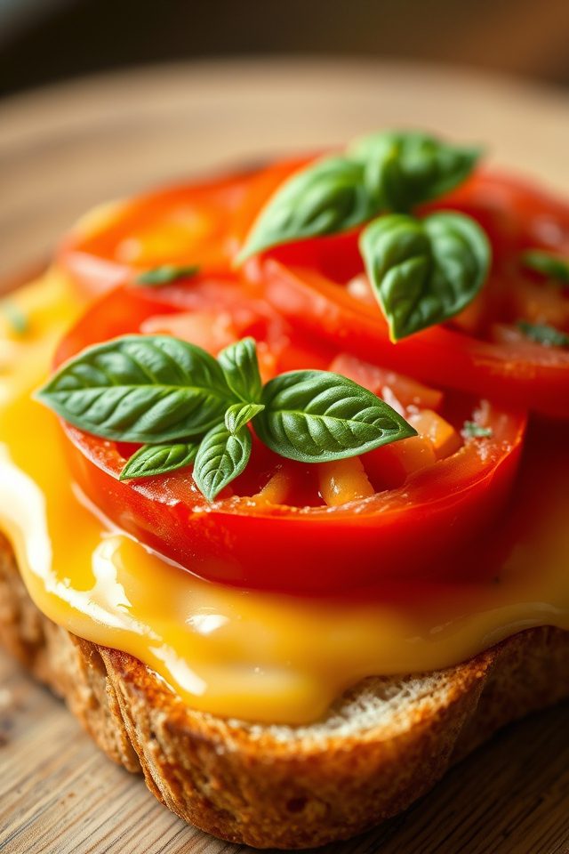 cheesy tomato toast delight