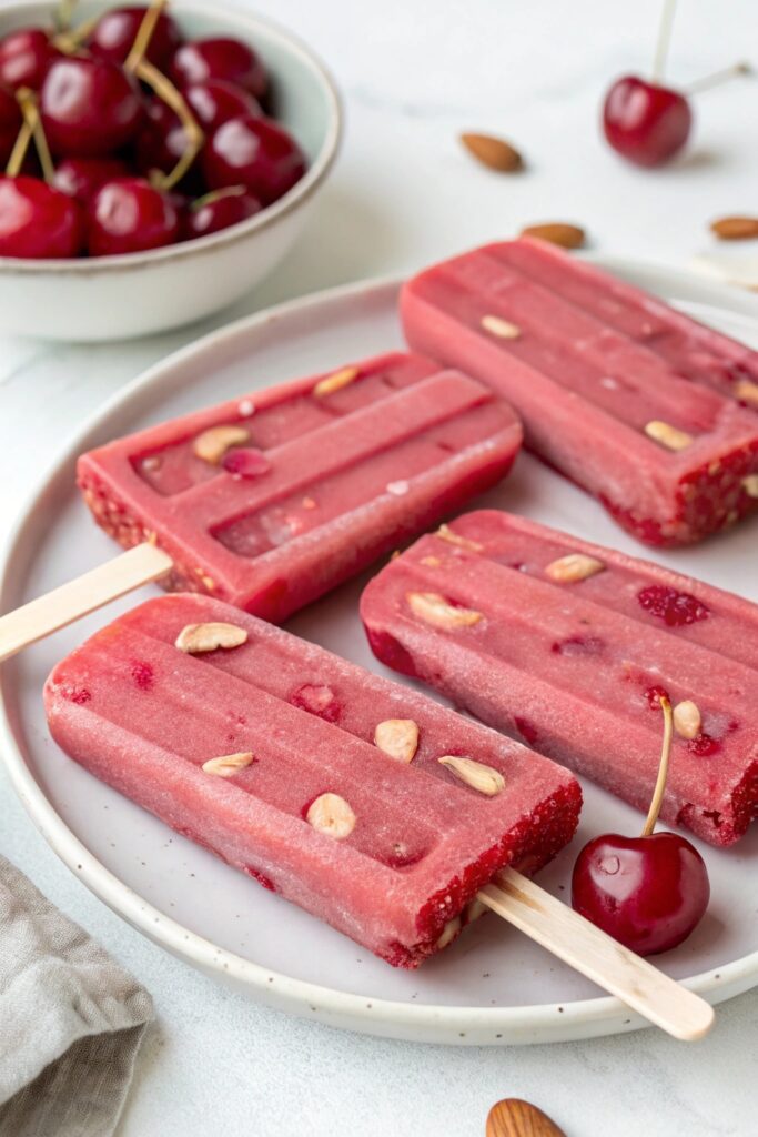 cherry almond frozen treats