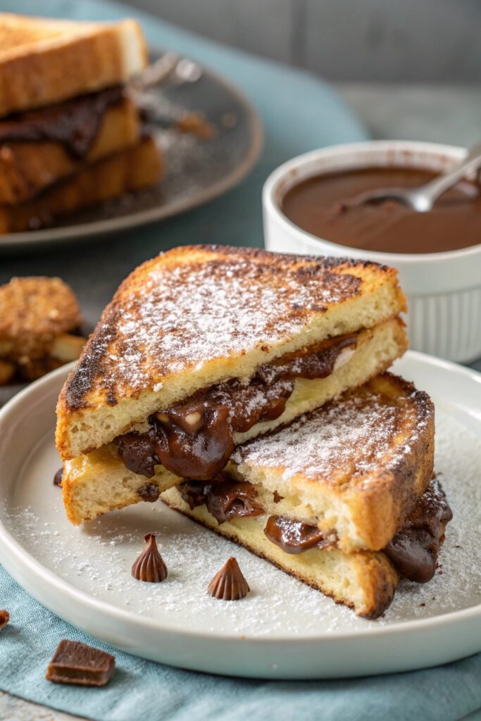 decadent chocolate hazelnut sandwich
