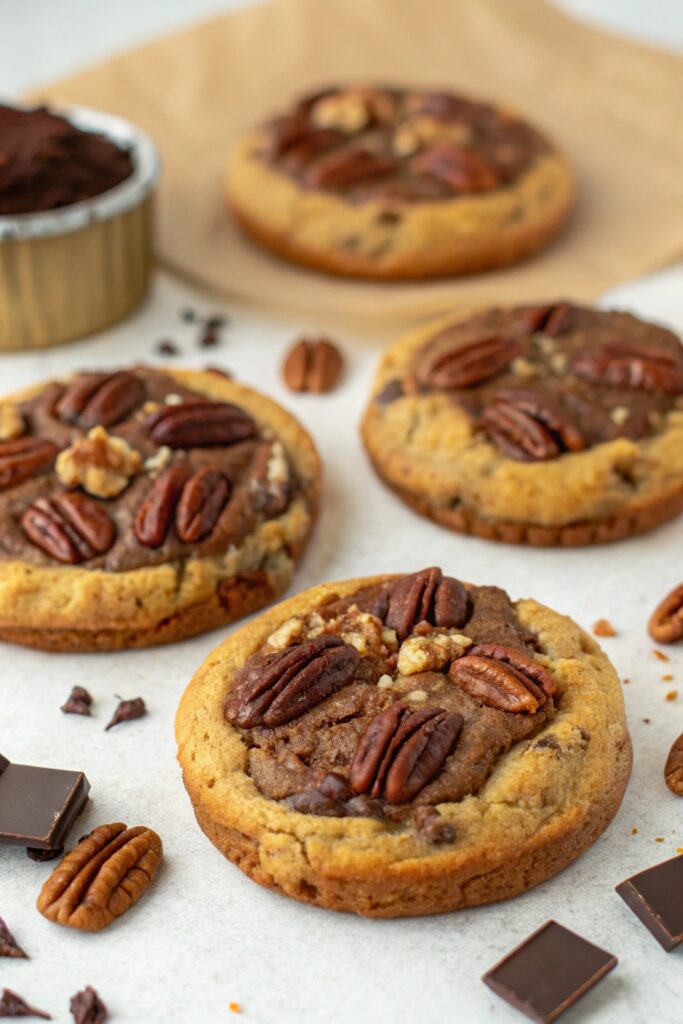 chocolate pecan pie cookies