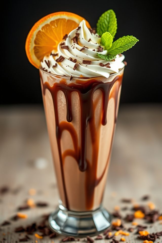 chocolate citrus milkshake delight