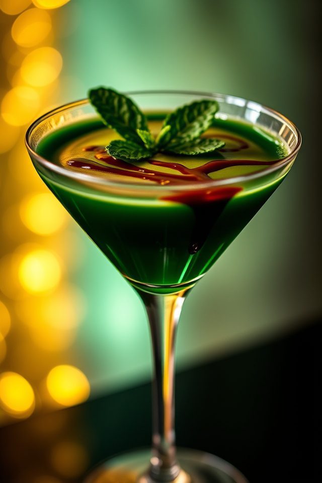 chocolate mint dessert cocktail
