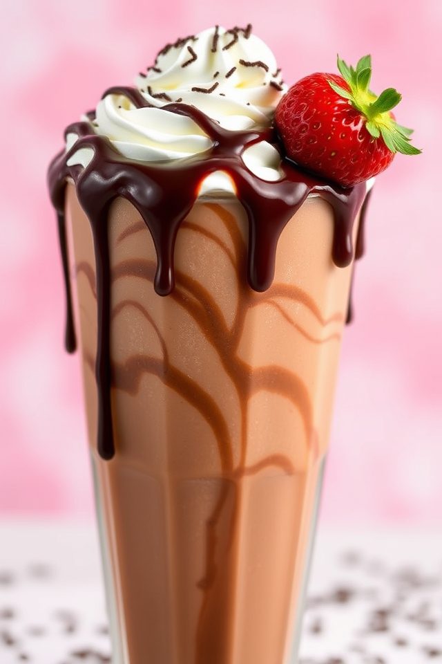 chocolate strawberry milkshake delight