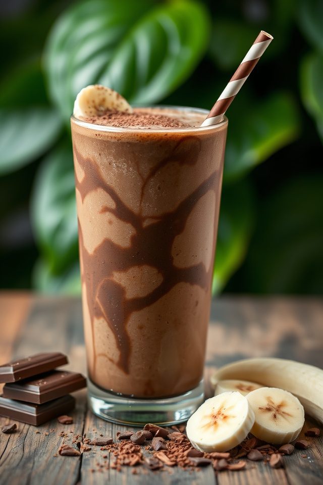 chocolatey banana smoothie delight