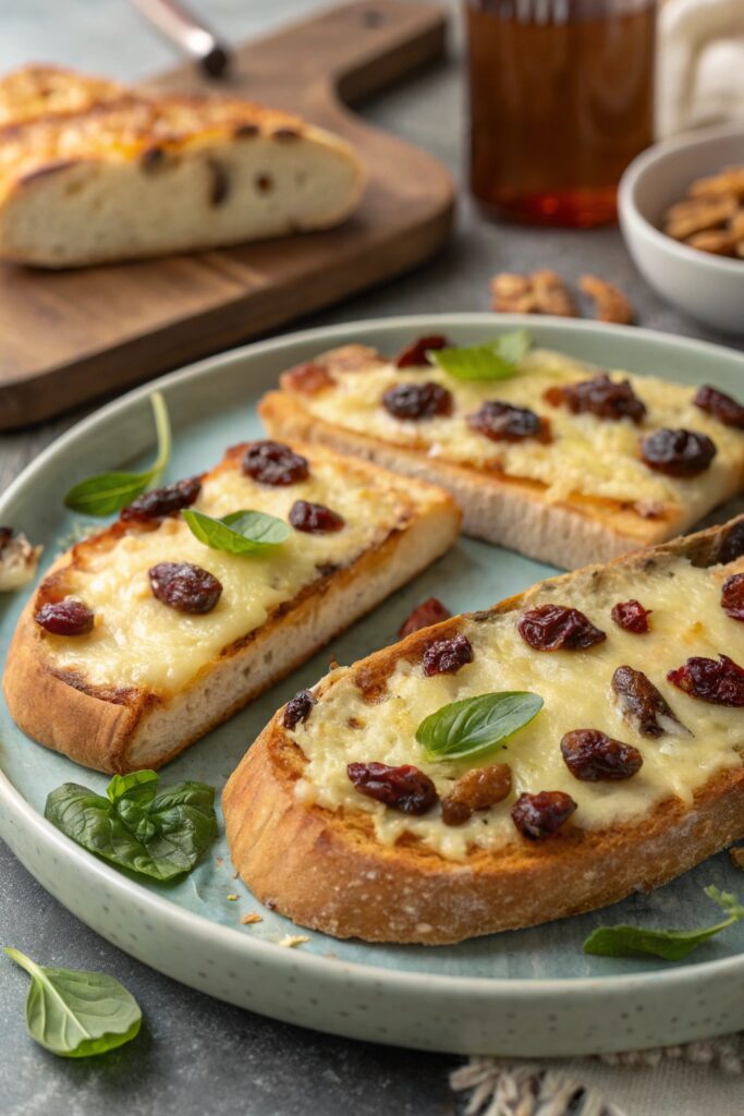 cinnamon raisin bread pizzas