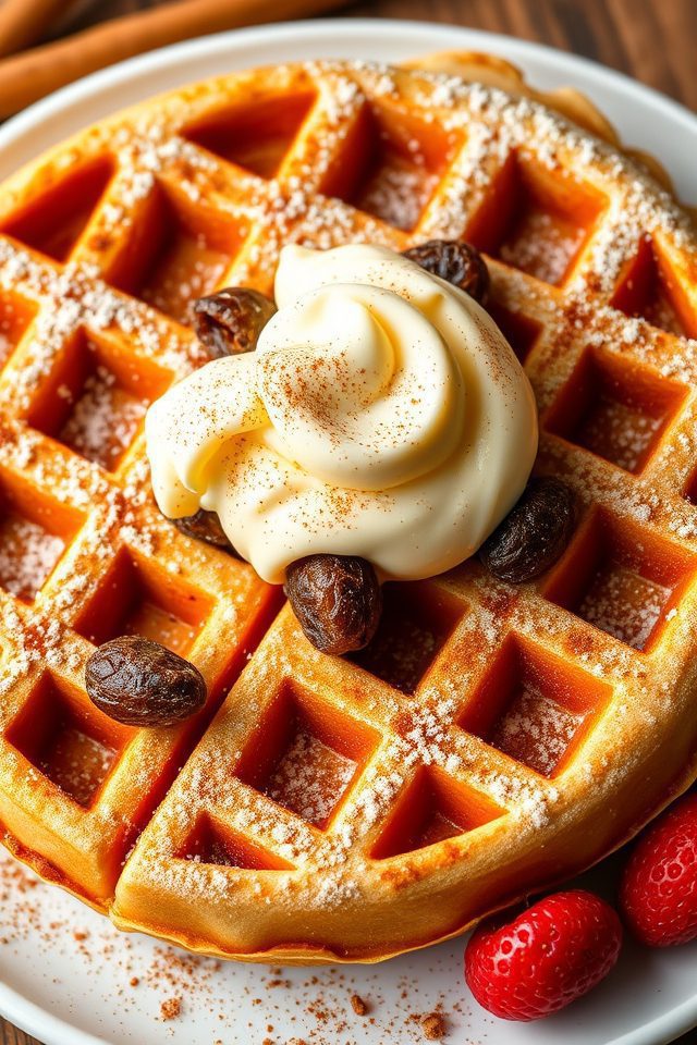 cinnamon raisin waffle delight