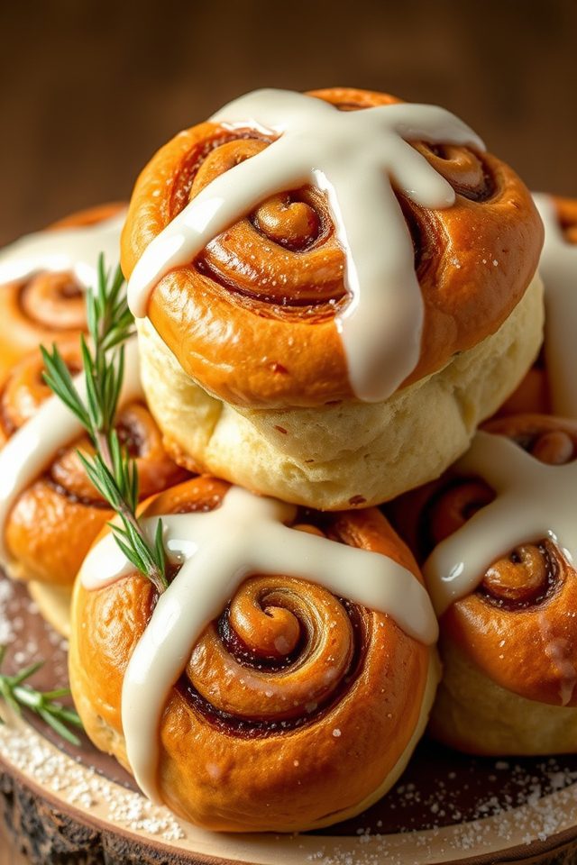 cinnamon roll inspired spiced buns