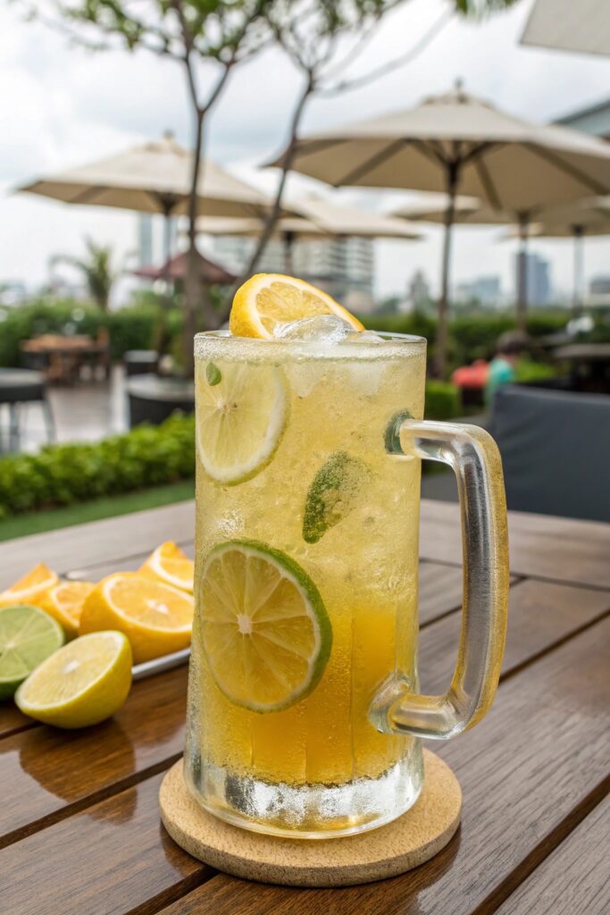 beer cocktail with citrus