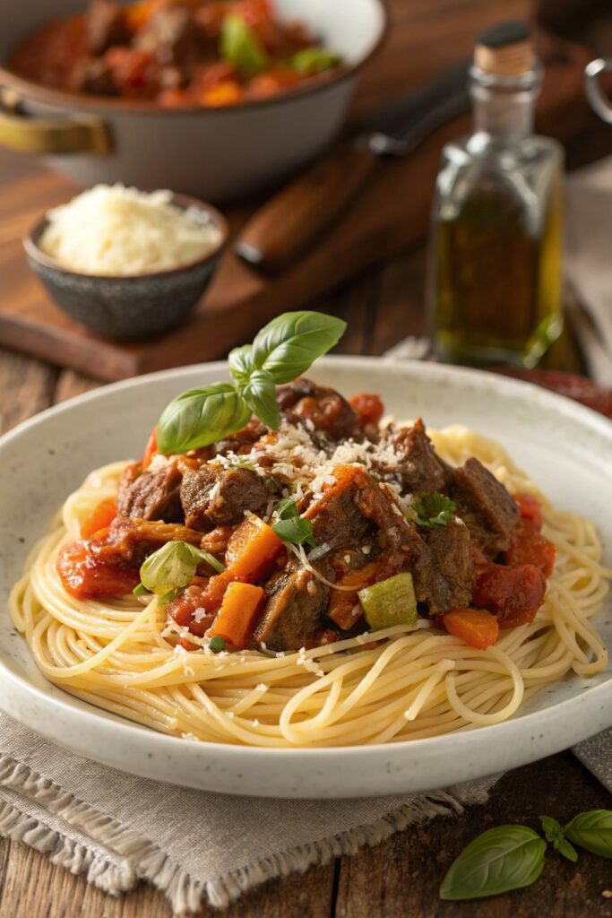 hearty slow cooked beef ragu