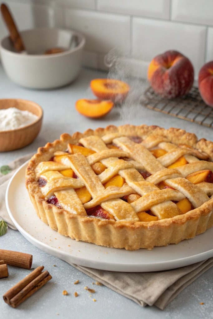 lattice peach pie delight