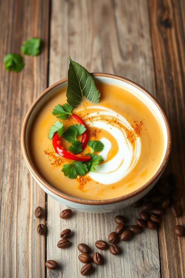 coconut coffee fusion soup