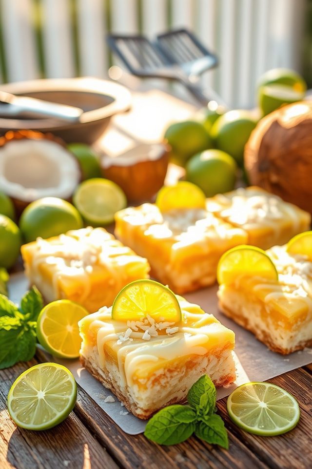coconut lime bars delight