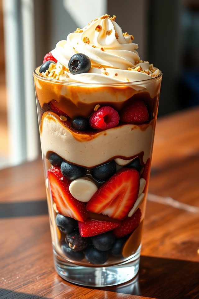 coffee berry ice cream parfait