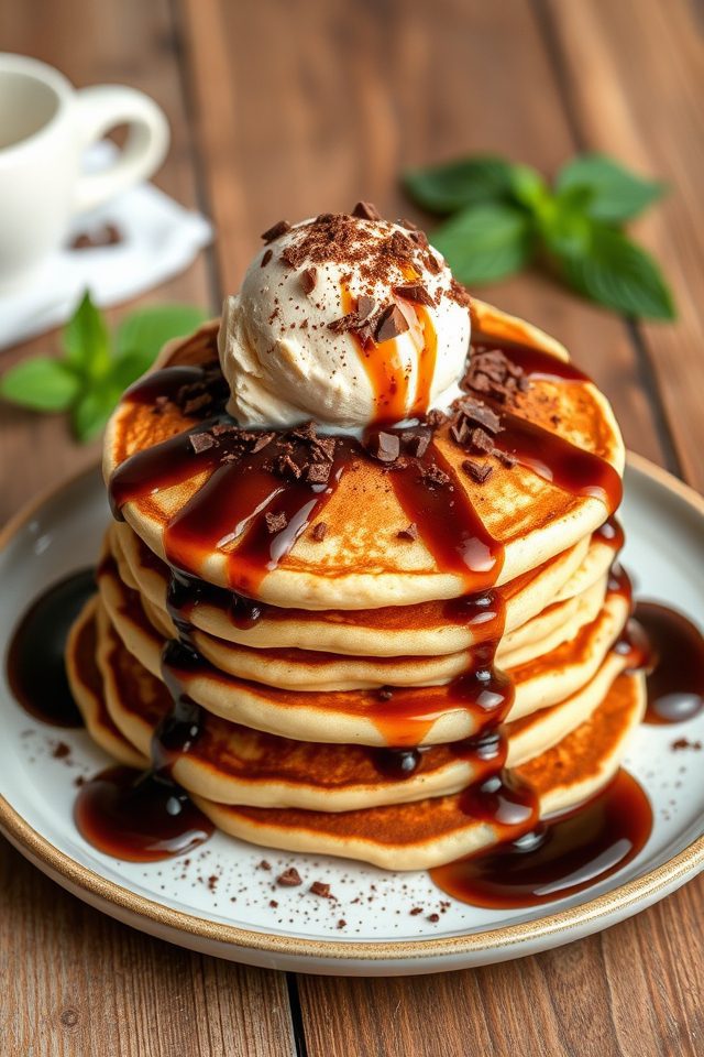coffee ice cream pancakes delight
