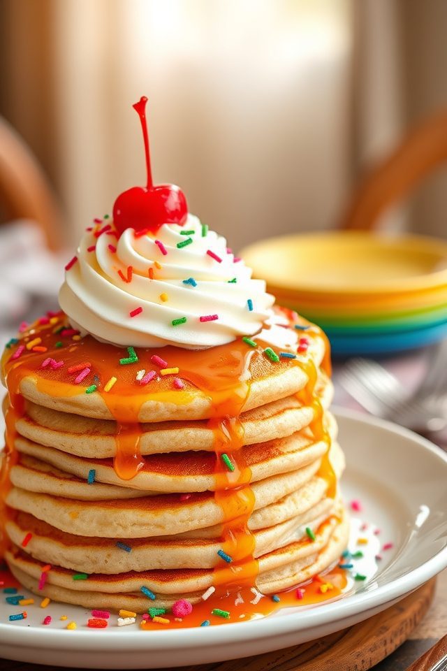 colorful sprinkles pancake delight