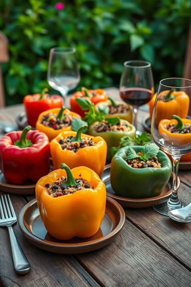 colorful stuffed bell peppers