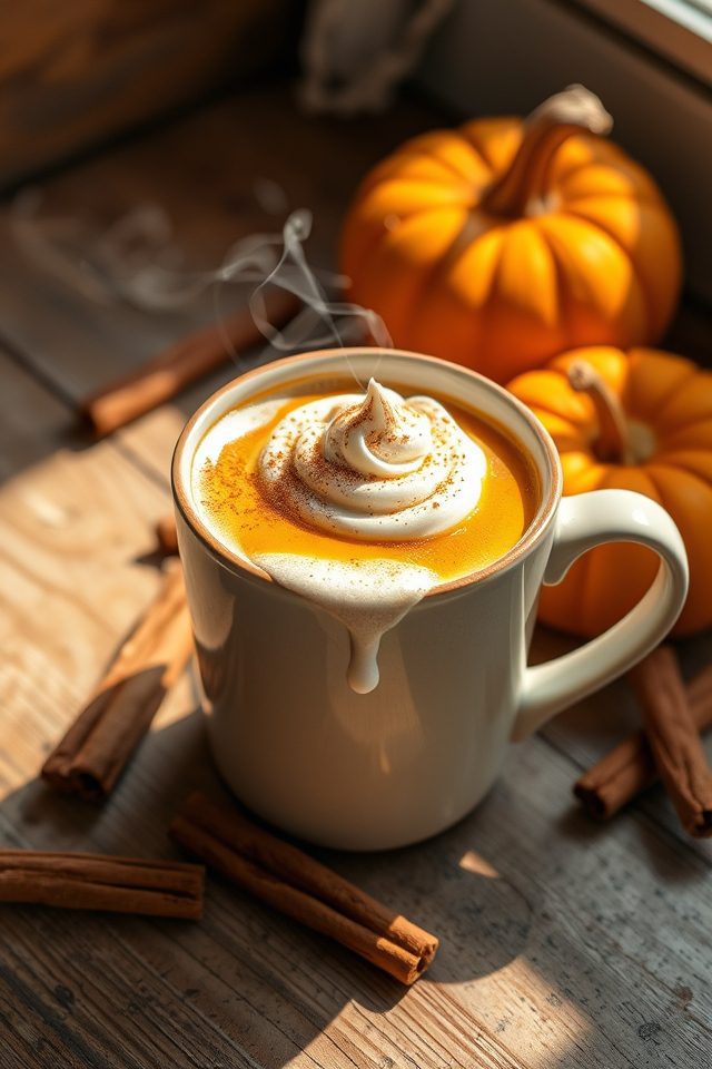 cozy spiced pumpkin latte