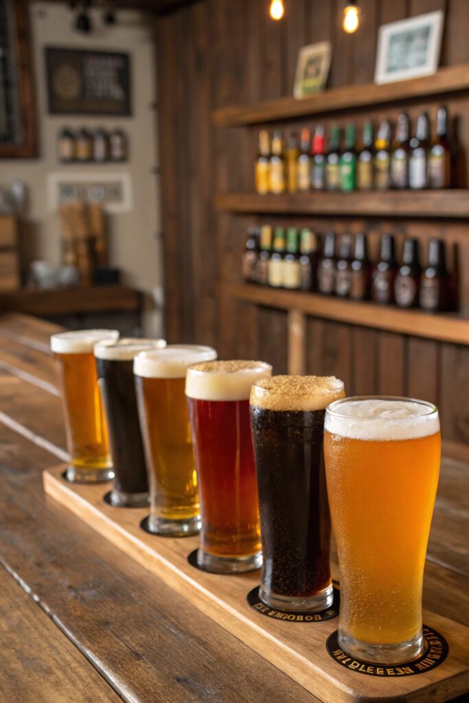 diverse craft beer selection
