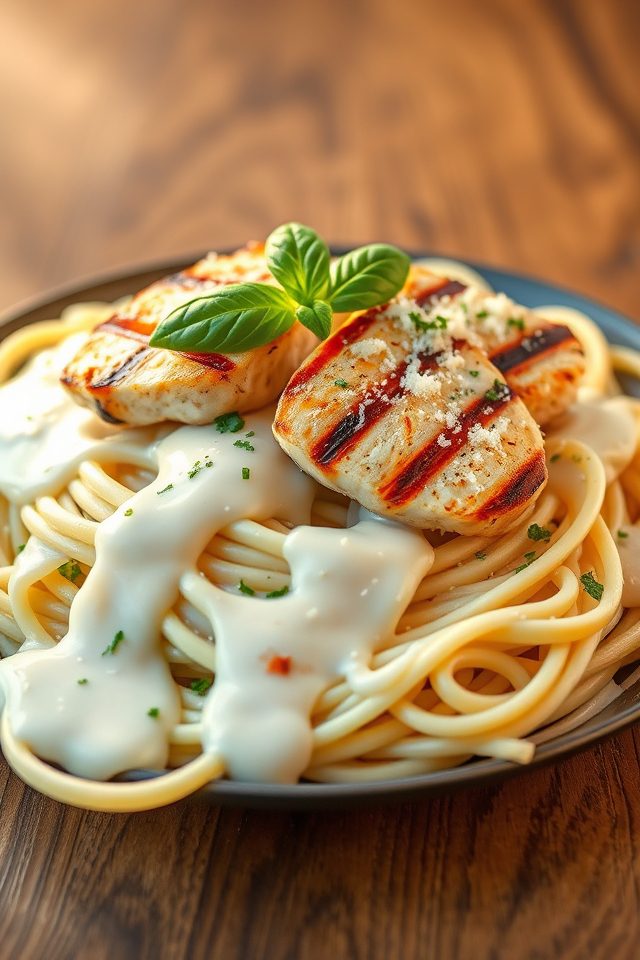 creamy chicken linguine delight