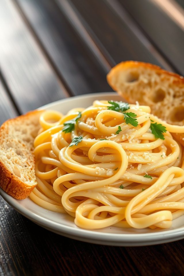 creamy indulgent pasta dish