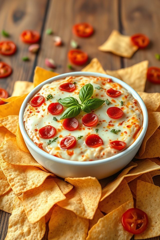 creamy pepperoni pizza dip