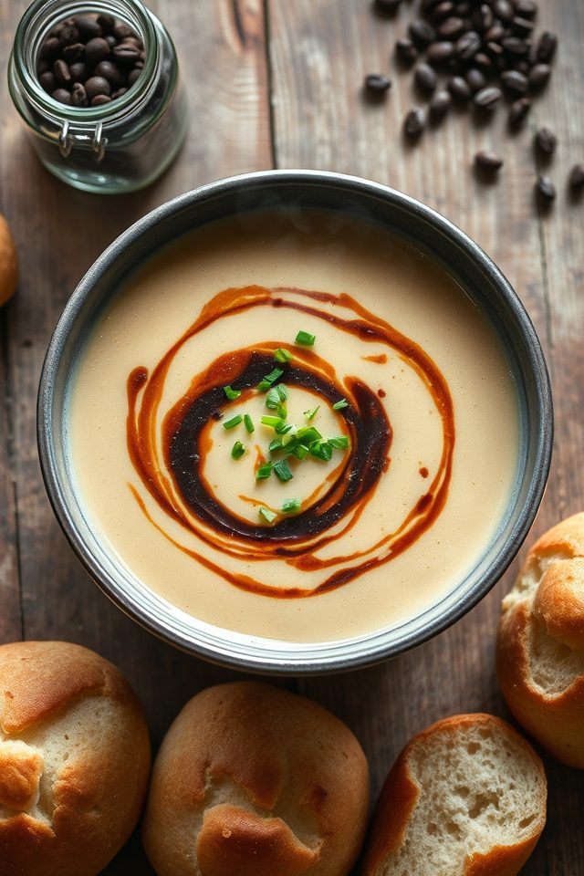 creamy potato coffee soup