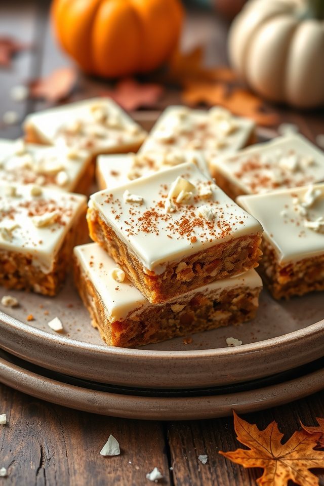 creamy pumpkin spice bars