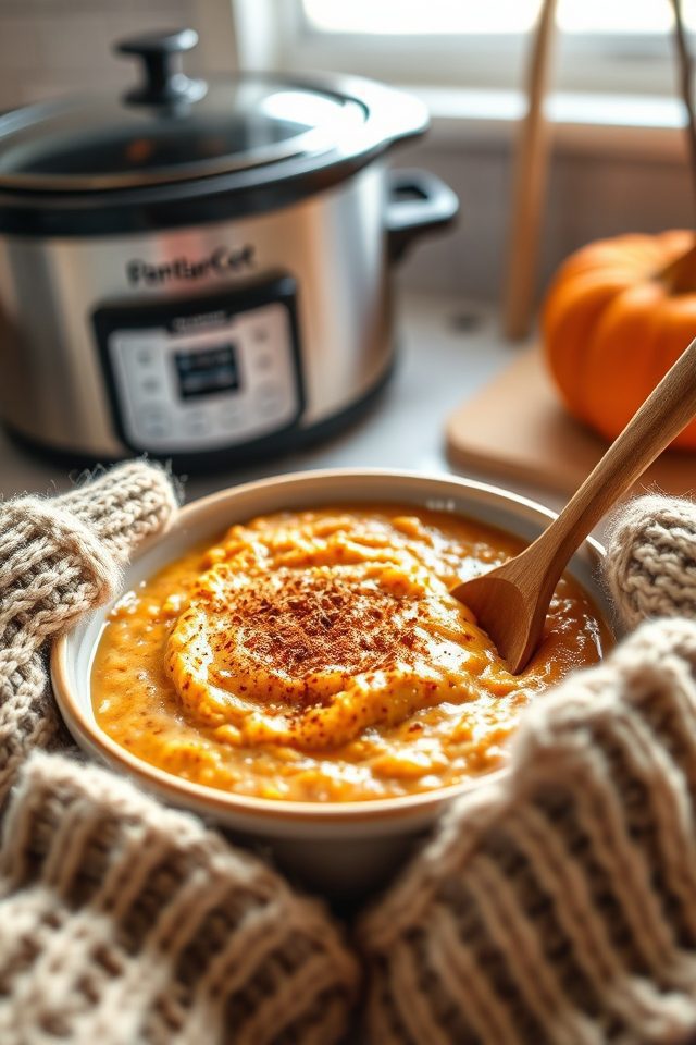 creamy pumpkin spice oatmeal