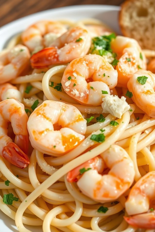 creamy shrimp pasta delight