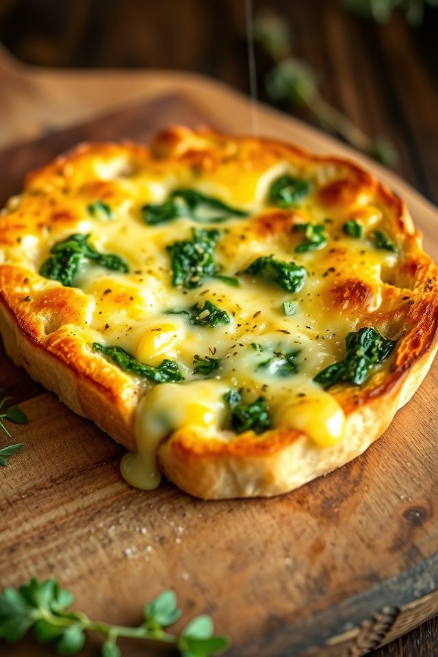 creamy spinach artichoke toast