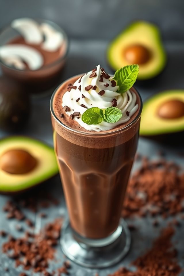 creamy vegan chocolate milkshake