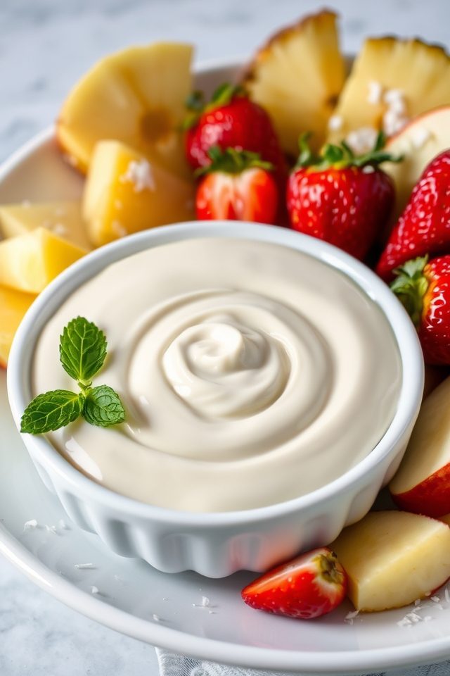 creamy white chocolate dip