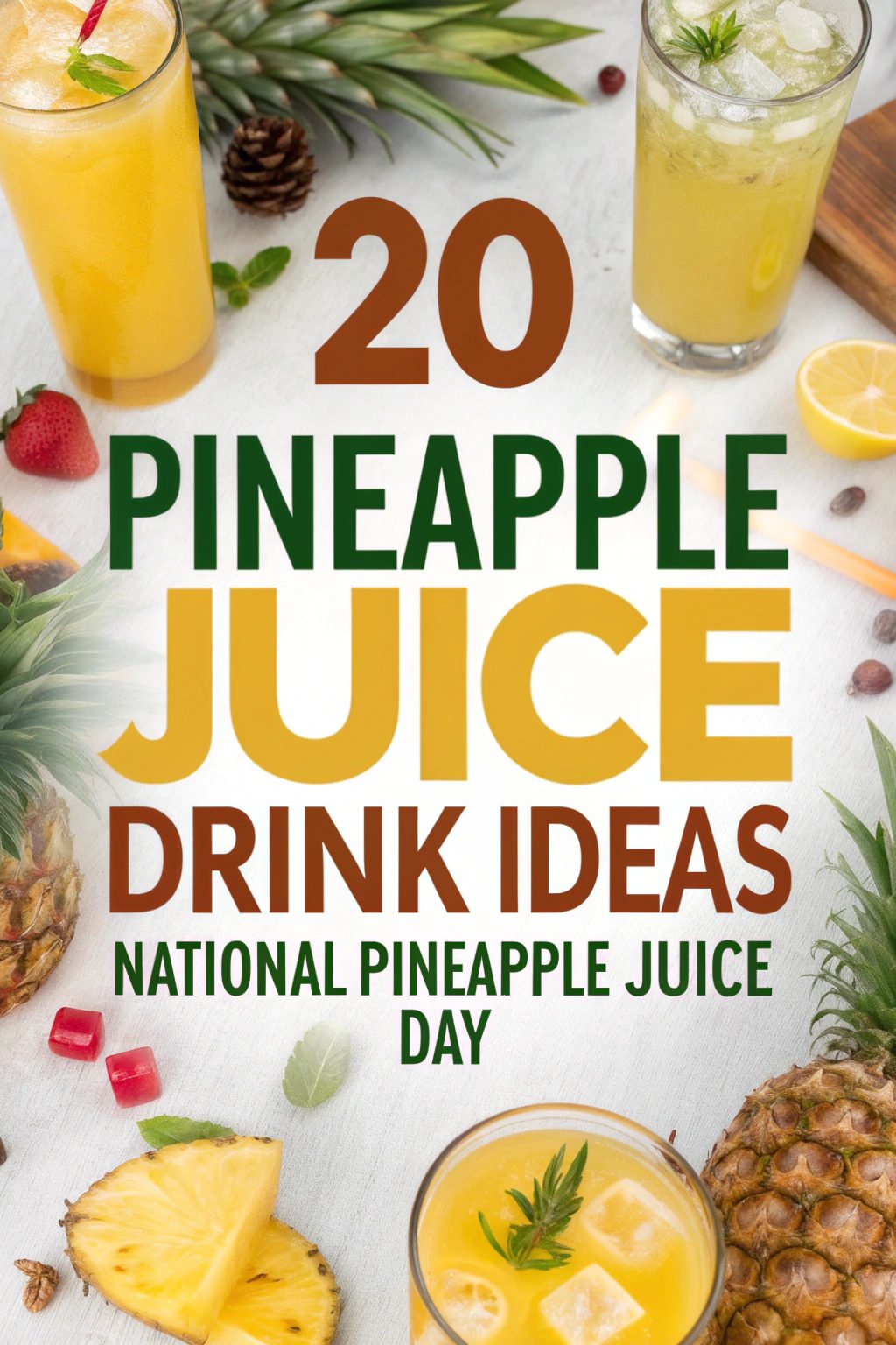 Pineapple Juice Drink Ideas for National Pineapple Juice Day